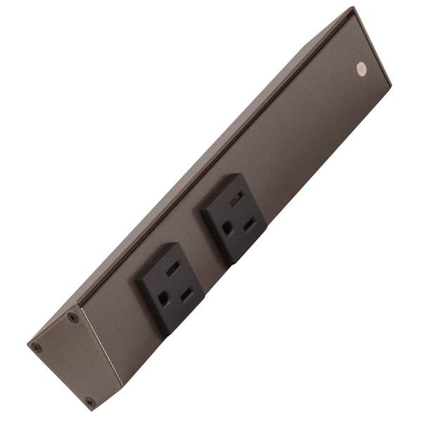 9" 15 amp 120 volt Bronze Under Cabinet Power Strip